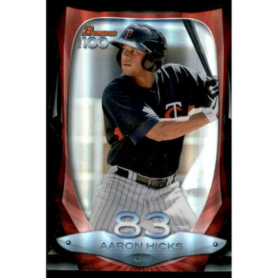 2013 Bowman Top 100 Prospects Die Cut Refractors #BTP83 Aaron Hicks