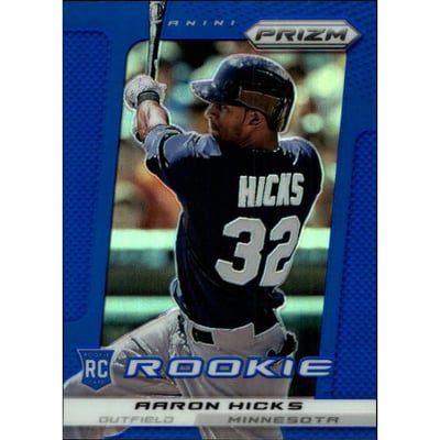 2013 Panini Prizm Prizms Blue #257 Aaron Hicks