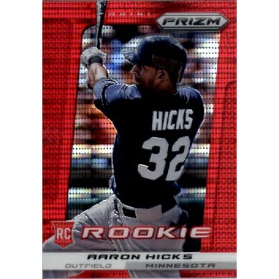2013 Panini Prizm Prizms Red Pulsar #257 Aaron Hicks