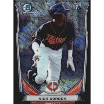 2014 Bowman Chrome Mini Factory Set Black Shimmer Refractors #128 Nick Gordon