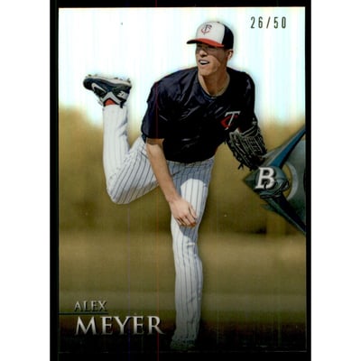 2014 Bowman Platinum Chrome Prospects Gold Refractors #BPCP11 Alex Meyer