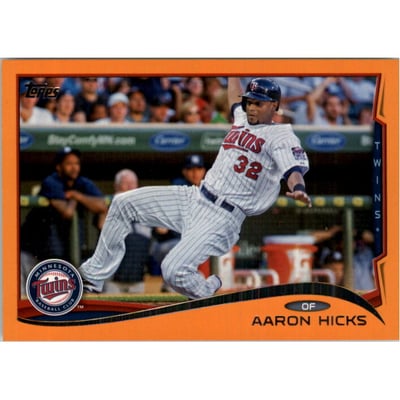 2014 Topps Factory Set Orange Border #12 Aaron Hicks
