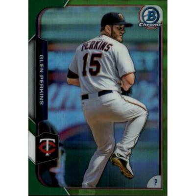 2015 Bowman Chrome Green Refractors #152 Glen Perkins