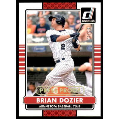 2015 Donruss Press Proofs Gold #119 Brian Dozier
