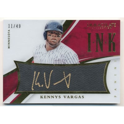 2015 Immaculate Collection Immaculate Ink #59 Kennys Vargas/49