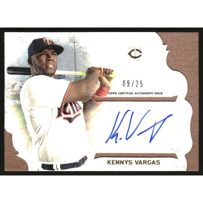 2015 Topps Supreme Simply Supreme Autographs Orange #SSAKV Kennys Vargas
