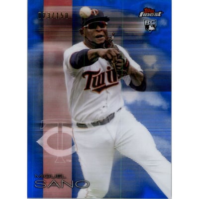 2016 Finest Blue Refractors #69 Miguel Sano