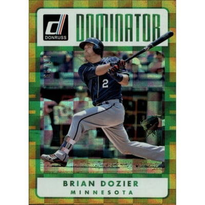 2017 Donruss Dominators Gold #D9 Brian Dozier