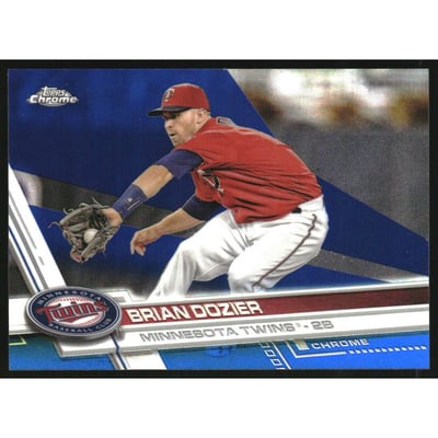2017 Topps Chrome Blue Refractors #190 Brian Dozier