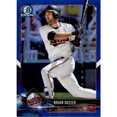 2018 Bowman Chrome Blue Refractors #90 Brian Dozier