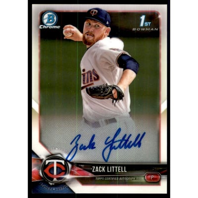 2018 Bowman Chrome Prospect Autographs #CPAZL Zack Littell