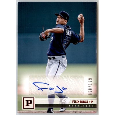 2018 Panini Signatures Red #12 Felix Jorge/199