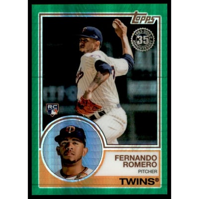 2018 Topps '83 Topps Silver Pack Chrome Green Refractors #111 Fernando Romero