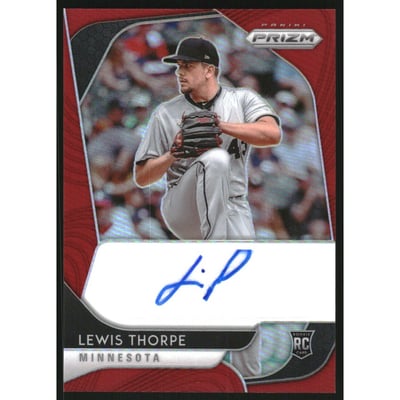2020 Panini Prizm Rookie Autographs Prizms Red #30 Lewis Thorpe/75