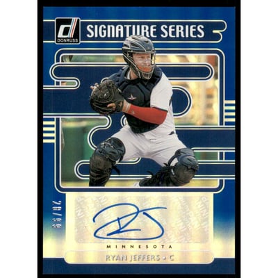 2021 Donruss Signature Series Blue #14 Ryan Jeffers