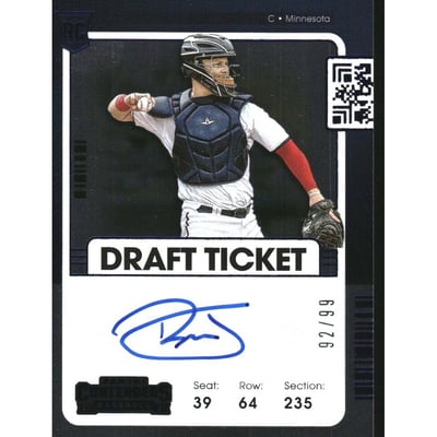2021 Panini Contenders Draft Ticket Blue #129 Ryan Jeffers AU/99