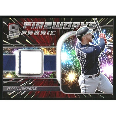 2021 Panini Spectra Fireworks Fabric Hyper #9 Ryan Jeffers