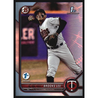 2022 Bowman Draft 1st Edition Sky Blue Foil #BD153 Brooks Lee