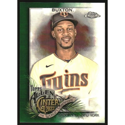 2022 Topps Allen and Ginter Chrome Green Refractors #67 Byron Buxton