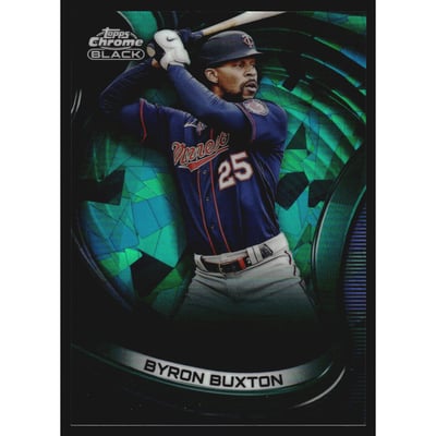2022 Topps Chrome Black Green Atomic Refractors #6 Byron Buxton