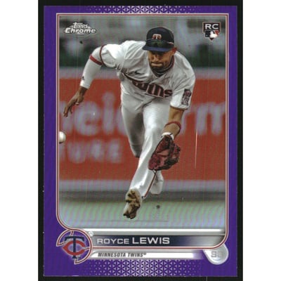 2022 Topps Chrome Update Purple Refractors #USC143 Royce Lewis
