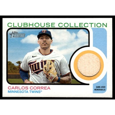 2022 Topps Heritage Clubhouse Collection Relics #CCCC Carlos Correa