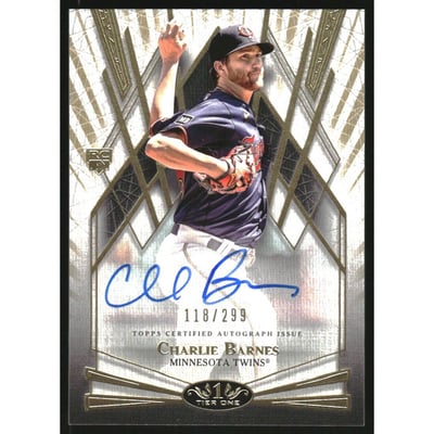 2022 Topps Tier One Break Out Autographs #BOACB Charlie Barnes/299