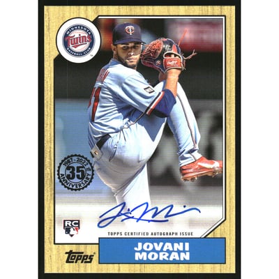 2022 Topps Update '87 Topps Autographs #87BAJMO Jovani Moran