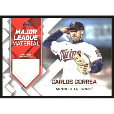2022 Topps Update Major League Materials #MLMCC Carlos Correa