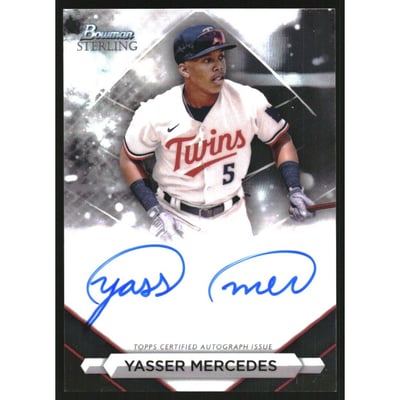 2023 Bowman Sterling Prospect Autographs #PAYM Yasser Mercedes