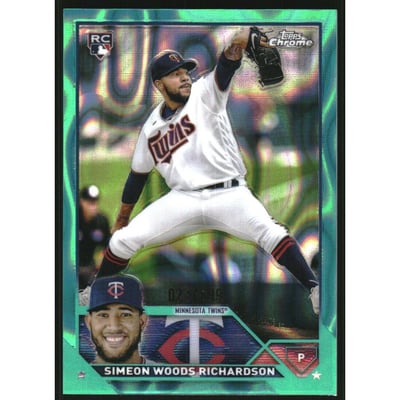 2023 Topps Chrome Aqua Lava Refractors #173 Simeon Woods Richardson
