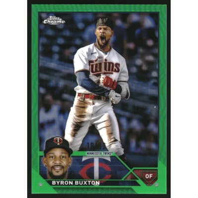 2023 Topps Chrome Green Refractors #28 Byron Buxton