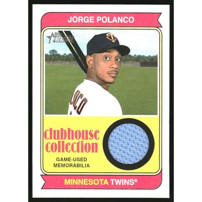 2023 Topps Heritage Clubhouse Collection Relics #CCRJP Jorge Polanco