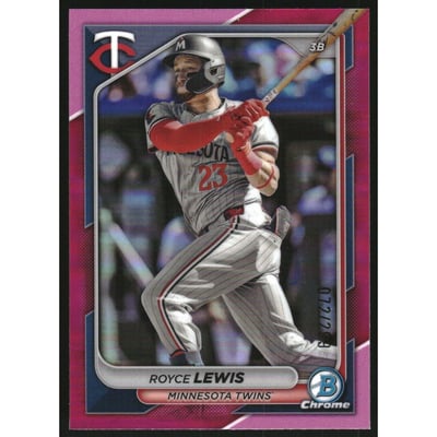 2024 Bowman Chrome Fuchsia Refractors #2 Royce Lewis