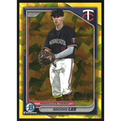 2024 Bowman Chrome Sapphire Prospects Yellow Refractors #BCP143 Brooks Lee