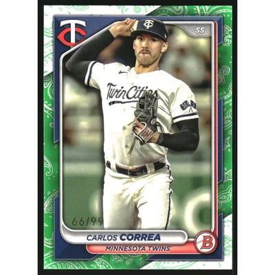 2024 Bowman Green Pattern #23 Carlos Correa