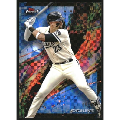 2024 Finest Blue Checkerboard Refractors #35 Royce Lewis