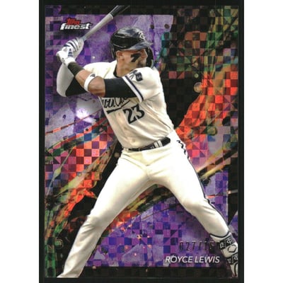 2024 Finest Purple Checkerboard Refractors #35 Royce Lewis