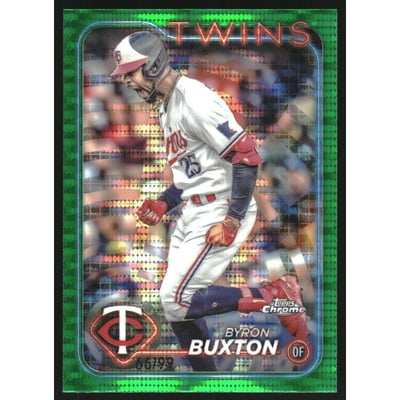 2024 Topps Chrome Green Sonar Refractors #10 Byron Buxton