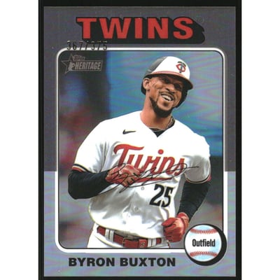 2024 Topps Heritage Chrome Silver Refractors #126 Byron Buxton/375