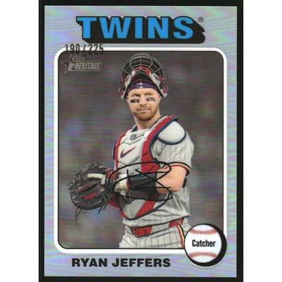 2024 Topps Heritage Chrome Silver Refractors #635 Ryan Jeffers HN/225