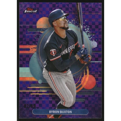 2025 Finest Purple Checkerboard Refractors #128 Byron Buxton