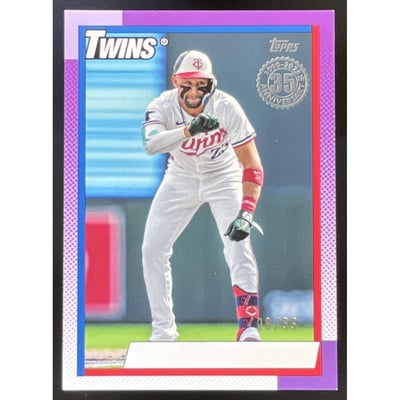 2025 Topps 1990 35th Anniversary Series Two No Name #90B2-1 Royce Lewis /35