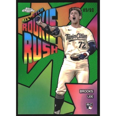 2025 Topps Chrome All Etch Rookie Rush Green Refractors #CERR1 Brooks Lee