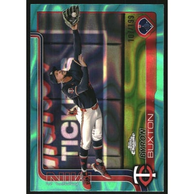2025 Topps Chrome Aqua Lava Refractors #172 Byron Buxton