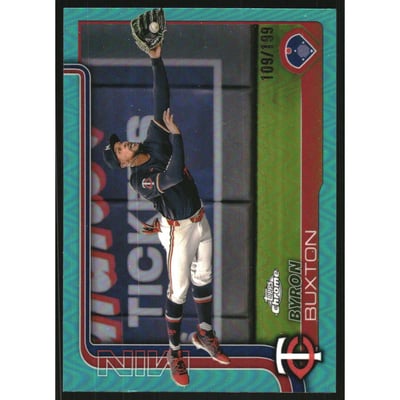 2025 Topps Chrome Aqua Refractors #172 Byron Buxton