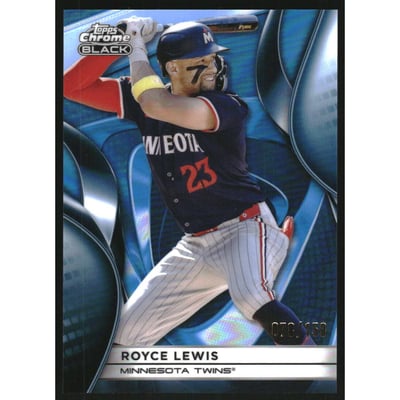 2025 Topps Chrome Black Blue Refractors #23 Royce Lewis