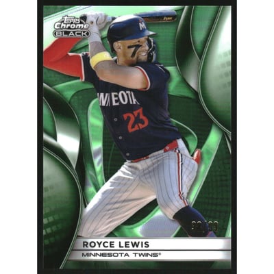 2025 Topps Chrome Black Green Refractors #23 Royce Lewis