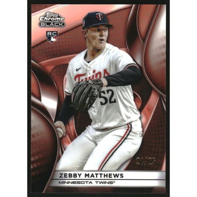 2025 Topps Chrome Black Orange Refractors #11 Zebby Matthews