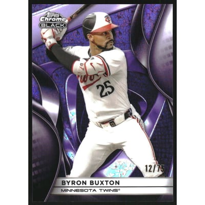 2025 Topps Chrome Black Purple Mini-Diamond Refractors #13 Byron Buxton